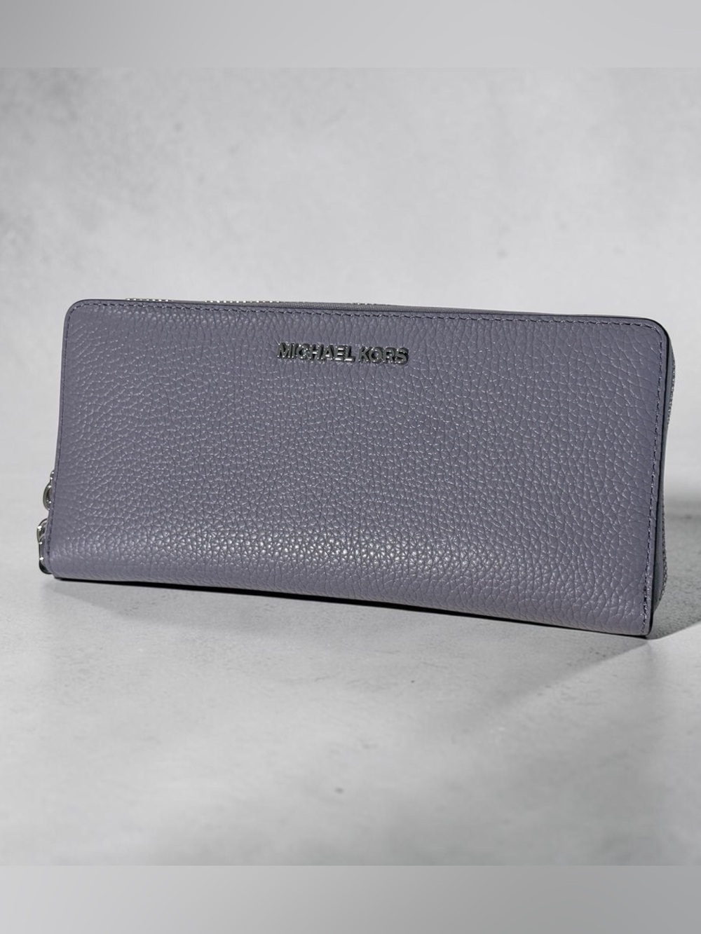 Michael Kors Large Pebbled Leather Continental Wallet in Lilac